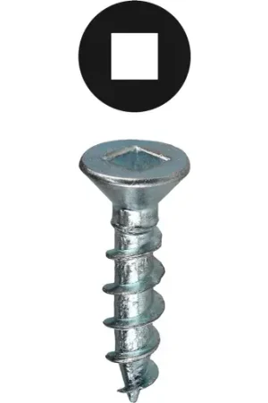 L.H.Dottie® Flat Head Wood Screw, Square, Carbon Steel, 10 x 1-1/4", 100 Pack Markdown