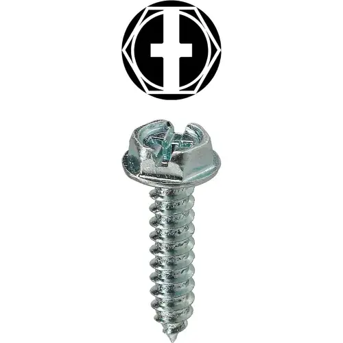 L.H.Dottie® Sheet Metal Screw, Phillips/Slotted, Hex Washer Head, 10 x 1", Tuff 100 Pack Flash Sale