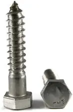 1/4" X 4" Hex Head Lag Screws 18/8 Stainless Steel (100 / Pkg.) In Demand
