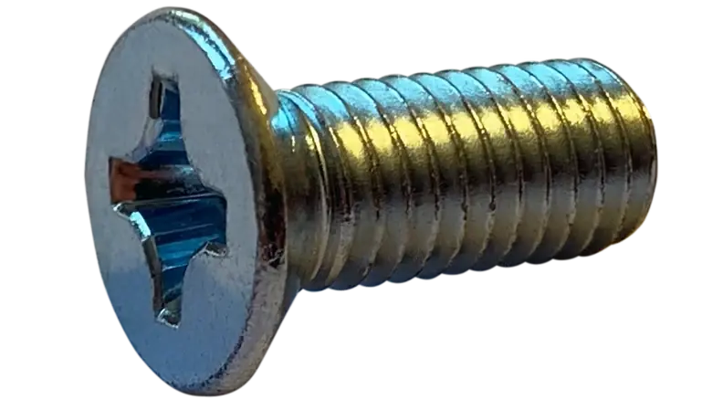 M2-0.4 X 6mm Machine Screws Flat Head Phillips Drive Steel Zinc Plated (1500/Pkg.) Seasonal Sale