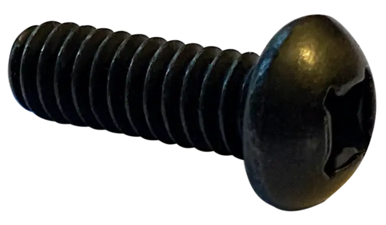 1/4"-20 X 1" Machine Screws Round Head Phillips Drive Steel Black Zinc (2500/Pkg.) Final Sale