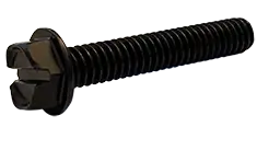 8-32 X 5/16" Machine Screws Indented Hex Head Slotted Drive Steel Black Oxide (10000/Pkg.) Best Seller