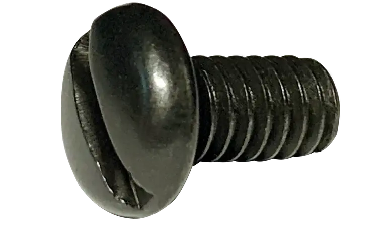 8-32 X 1" Machine Screws Pan Head Slotted Drive Steel Black Oxide (5000/Pkg.) Clearance