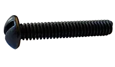 6-32 X 3/8" Machine Screws Round Head Slotted Drive Steel Black Oxide (10000/Pkg.) While Supplies Last