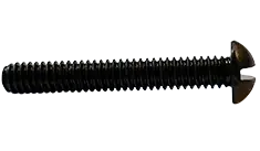 10-24 X 1/2" Machine Screws Round Head Slotted Drive Steel Black Zinc (8000/Pkg.) Super Sale