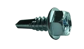 High Quality 10-16 X 1/2" Self-Drilling Screws Indented Hex Washer Head Phillips Drive Point Type 2 Steel Zinc Plated (7000/Pkg.)