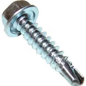 12-14 X 1" Self-Drilling Screws Hex Washer Head Point Type 3 Steel ProCorr Coated (3000/Pkg.) Express Delivery