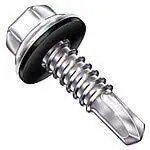 12-14 X 4" Self-Drilling Screws Hex Washer Head Bonded Washer Point Type 3 Steel ProCorr Coated (3000/Pkg.) Bargain