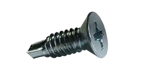 4-24 X 3/8" Self-Drilling Screws Flat Head Phillips Drive Point Type 2 Steel Zinc Plated (10000/Pkg.) Genuine