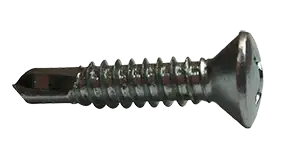 14 X 2-1/2" Self-Drilling Screws Oval Head Phillips Drive Point Type 3 Steel Zinc Plated (1000/Pkg.) Order Now
