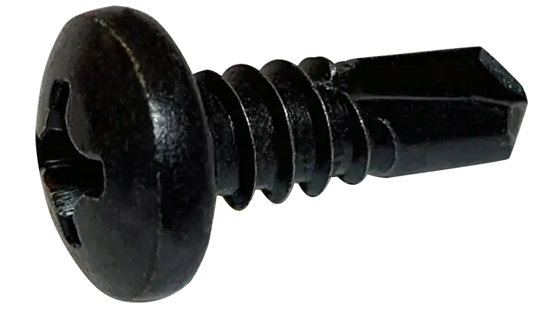 Must Have 10-16 X 2" Self-Drilling Screws Pan Head Phillips Drive Point Type 3 Steel Black Oxide (2000/Pkg.)