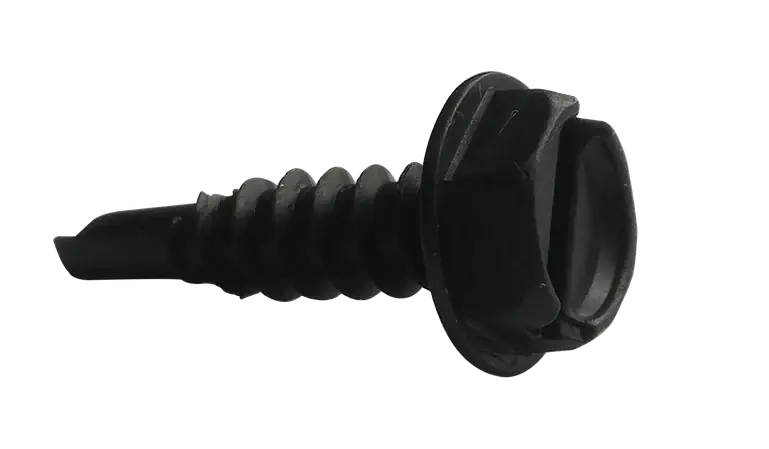 Direct From Factory 10 X 3/4" Self-Drilling Screws Indented Hex Washer Head Slotted Drive Steel Black Oxide (6000/Pkg.)
