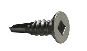 10-16 X 1" Self-Drilling Screws Flat Head Square Drive Point Type 3 410 Stainless Steel (2500/Pkg.) Fresh Stock