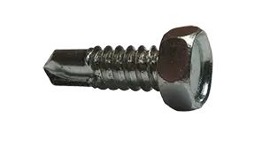 5/16"-12 X 1-1/2" Self-Drilling Screws Indented Hex Head Point Type 2 Steel Zinc Plated (600/Pkg.) Luxury