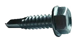 One Day Deal 6/20" X 1/2" Self-Drilling Screws Indented Hex Washer Head Point Type 2 Steel Zinc Plated (10000/Pkg.)