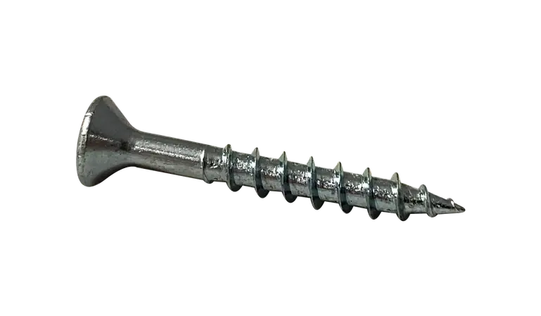 High Quality 8 X 2" Wood Screws Deep Thread Square Drive Flat Head No Nibs 2/3 Threaded Steel Zinc & Bake (3500 / Pkg.)