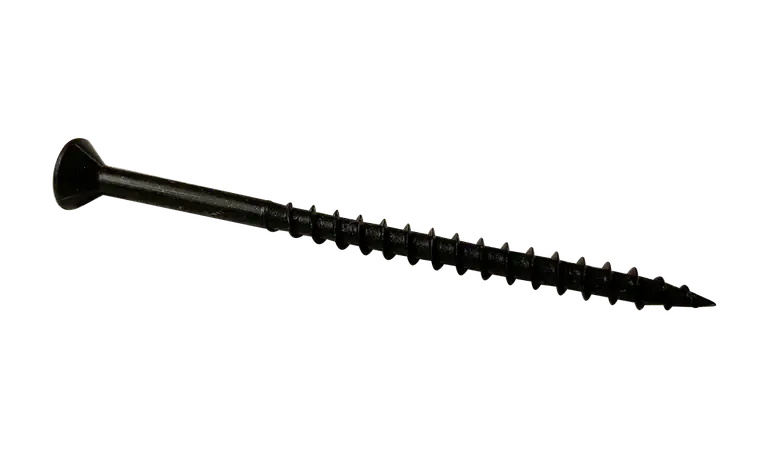 Top Rated 8 X 1-1/2" Wood Screws Deep Thread Square Drive Flat Head 2/3 Threaded Steel Black Oxide (5500 / Pkg.)