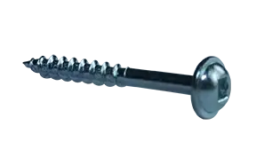 Must Have 8 X 1-1/2" Wood Screws Deep Thread Square Drive Round Washer Head 2/3 Threaded Steel Zinc & Bake (2500 / Pkg.)