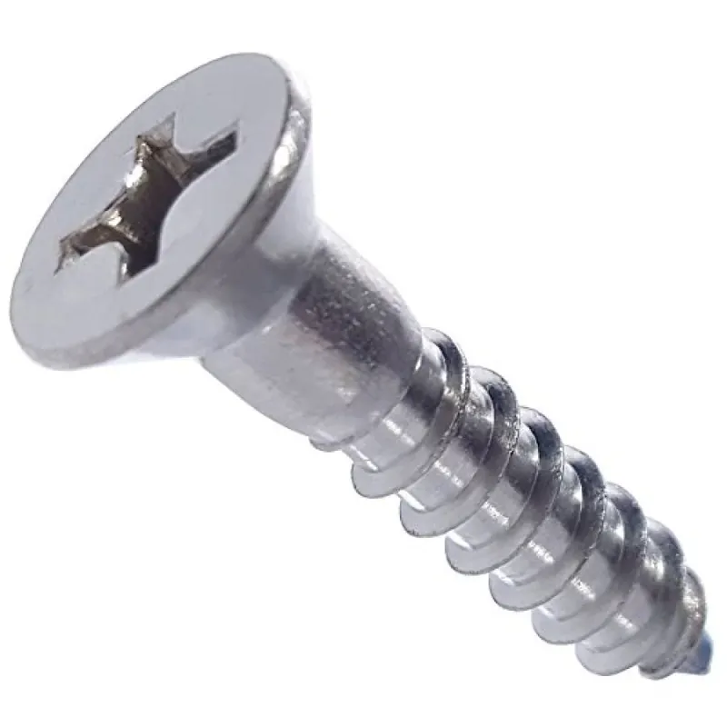 Final Sale 8 X 1-1/4" Wood Screws Phillips Drive Flat Head 18/8 Stainless Steel (1500 / Pkg.)