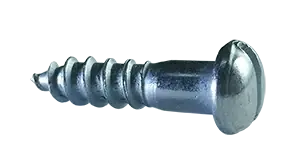 Buy Direct 12 X 1" Wood Screws Slotted Drive Round Head Steel Zinc Plated (3000 / Pkg.)