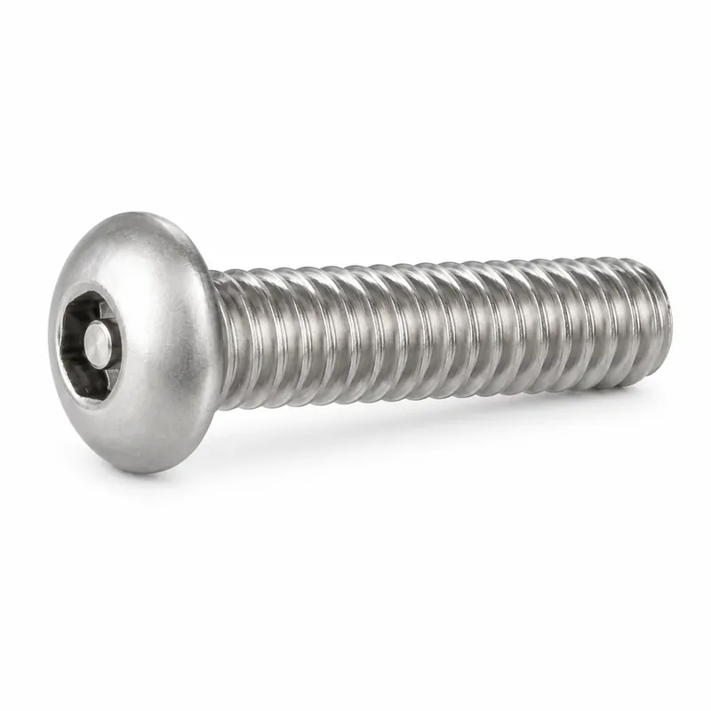 High Quality 10-24 X 5/8" Tamper Resistant Button Head Cap Screws Pin-In Socket Drive 18/8 Stainless Steel (100 / Pkg.)