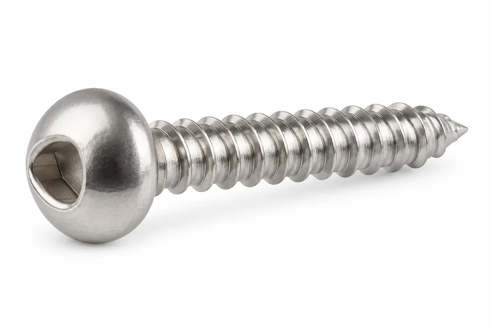 10 X 2" Tamper Resistant Sheet Metal Screws Pan Head TP3 Triangular Drive 410 Stainless Steel (100 / Pkg.) Certified