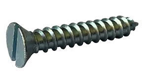 12 X 2-1/2" Type A Sheet Metal Screws Flat Head Slotted Drive 18/8 Stainless Steel (100 / Pkg.) Special Discount