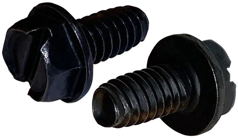 [10000 BULK] Thread Rolling Screws Slotted Indented Hex Washer Head Steel Black Oxide & Waxed Tri-Lobe 8-32 X 1/2 Taptite Screws Alternative Hassle-Free Returns