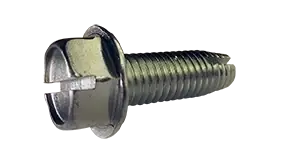 Clearance 5/16-18 X 3/4" Type 1 Thread Cutting Screws Indented Hex Washer Head Slotted Drive Steel Zinc & Bake (1500 / Pkg.)
