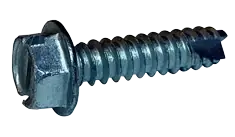 Professional Grade 8-18 X 5/8" Type 25 Thread Cutting Screws Indented Hex Washer Head Slotted Drive Steel Zinc & Bake (9000 / Pkg.)
