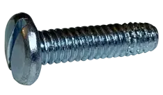 Low Price 4-40 X 5/16" Type F Thread Cutting Screws Pan Head Slotted Drive Steel Zinc & Bake (10000 / Pkg.)