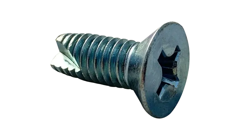 Order Now 1/4-20 X 1" Type 23 Thread Cutting Screws Flat Head Phillips Drive Steel Zinc & Bake (3000 / Pkg.)