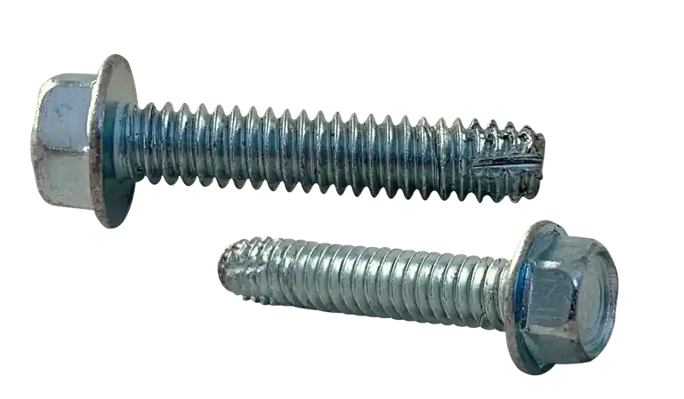 Final Sale 10-24 X 3/4" Type F Thread Cutting Screws Indented Hex Washer Head Unslotted Drive 18/8 Stainless Steel (3000 / Pkg.)