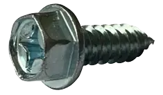 8 X 1-1/2" Type AB Self Tapping Sheet Metal Screws Indented Hex Washer Head Phillips Drive Steel Zinc & Bake (3000/Pkg.) Special Discount