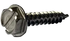 1/4 X 1-1/4" Type AB Self Tapping Sheet Metal Screws Indented Hex Washer Head Unslotted Drive 18/8 Stainless Steel (1000/Pkg.) Clearance