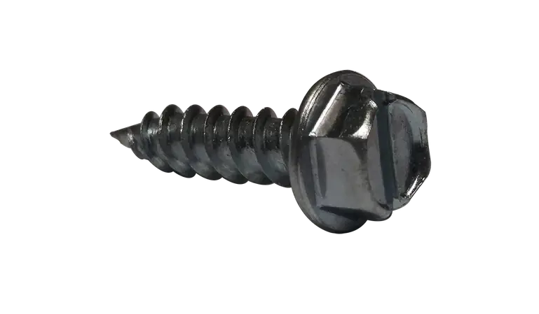 [1500 BULK] Self Piercing Screws Indented Hex Washer Head Slotted Drive Steel Zinc Plated 8 X 2 1/2 Trending