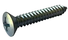 8 X 2" Type AB Self Tapping Sheet Metal Screws Oval Head Phillips Drive Steel Zinc & Bake (2500/Pkg.) Authentic