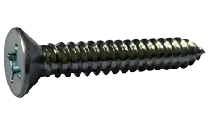5 X 1" Type AB Self Tapping Sheet Metal Screws Flat Head Phillips Drive Steel Zinc & Bake (10000/Pkg.) Flash Sale