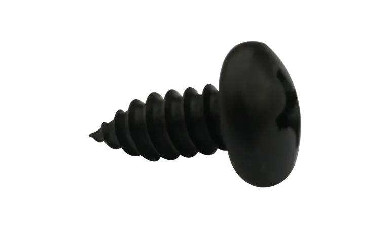 8 X 1-1/2" Type A Self Tapping Sheet Metal Screws Pan Head Phillips Drive Steel Black Zinc & Bake (3000/Pkg.) Flash Sale