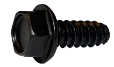 10 X 1/2" Type B Self Tapping Sheet Metal Screws Indented Hex Washer Head Slotted Drive Steel Black Oxide (7000/Pkg.) Best Price