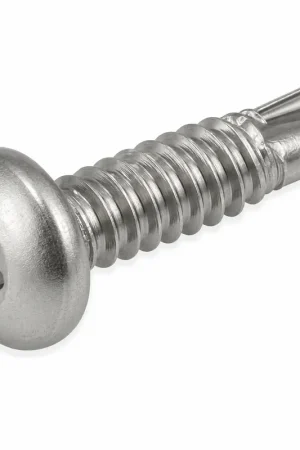 Professional Grade 10 X 1-1/2" Tamper Resistant Self-Drilling Screws Button Head Pin-In Six Lobe Drive (T25) Steel Trivalent Zinc Plated (100 / Pkg.)