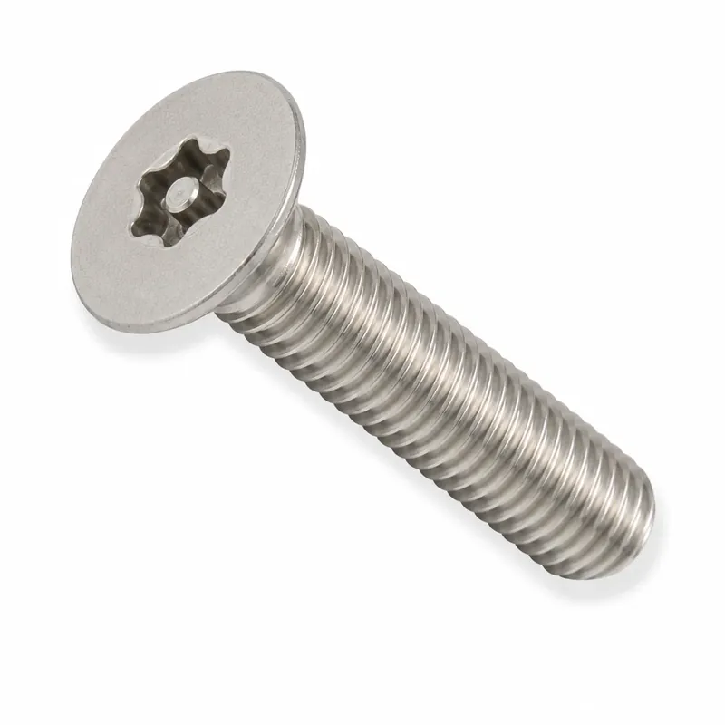 5/16-18 X 3/4" Tamper Resistant Machine Screws Flat Head Pin-In Six Lobe Drive 18/8 Stainless Steel (100 / Pkg.) Same Day Shipping