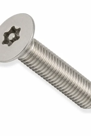 Get Yours 1/4-20 X 1-1/2" Tamper Resistant Machine Screws Flat Head Pin-In Six Lobe Drive 316 Stainless Steel (100 / Pkg.)