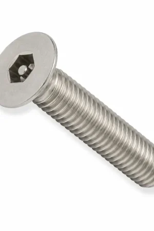 Popular 10-24 X 3/8" Tamper Resistant Machine Screws Flat Head Pin-In Hex Socket Drive 18/8 Stainless Steel (100 / Pkg.)