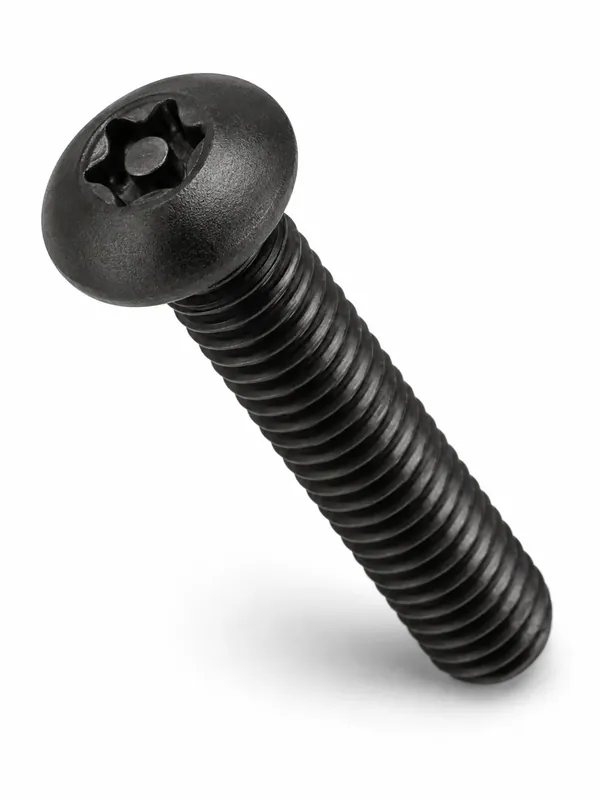 Top Pick 10-24 X 3/4" Tamper Resistant Machine Screws Button Head Pin-In Six Lobe Drive Alloy Steel Black Oxide (100 / Pkg.)