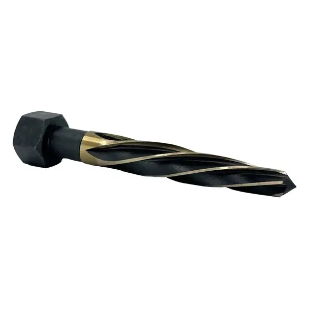 Certified 13/16" Hex Shank Bridge Reamer Black & Gold HSS KFDRB13/16HEX