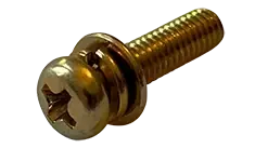 M3 x 20mm SEMS Machine Screws Phillips Pan Head Split Lock & Flat Washer JIS B1188 Steel Zinc Yellow (3000 / Pkg.) Weekend Sale