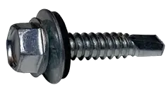 New Release 10-16 X 2" Self-Drilling Screws Indented Hex Washer Head Bonded EPDM Washer Steel 1000 Hr Salt Spray (1500/Pkg.)