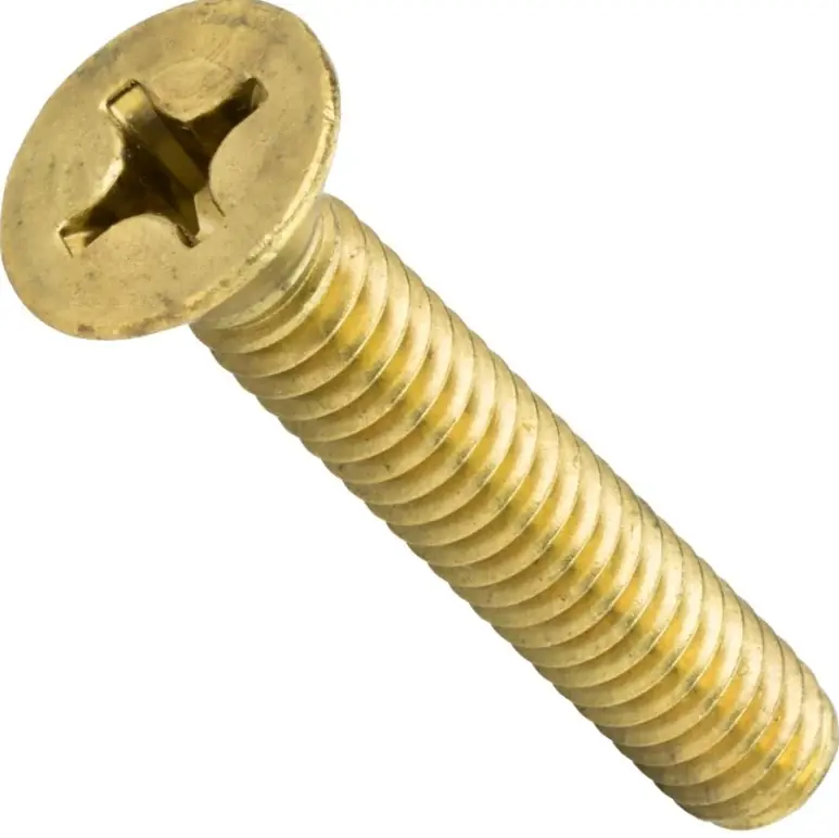 Hot Deal 1/4-20 X 2-1/2" Flat Head Machine Screws Phillips Drive Brass (100 / Pkg.)