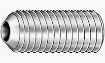 M16 X 35mm Cup Point Socket Set Screws Alloy Steel Zinc Plated (50 / Pkg.) Markdown